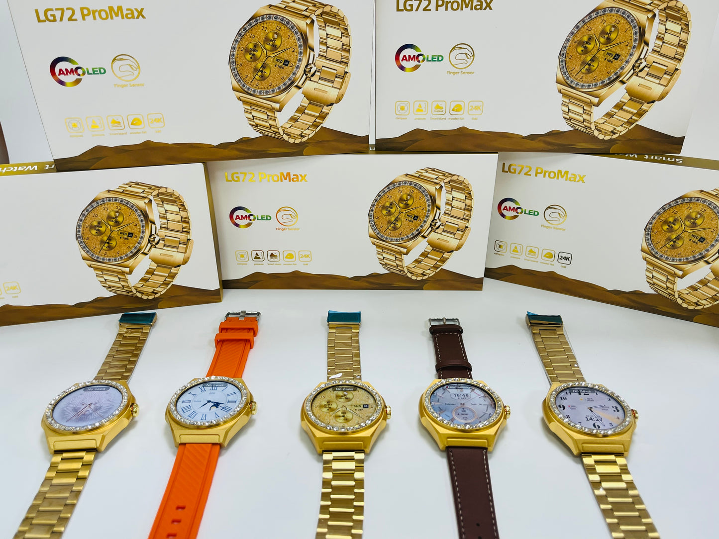 LG72 Pro Max Smartwatch - 500+ Custom Dials & AMOLED Display