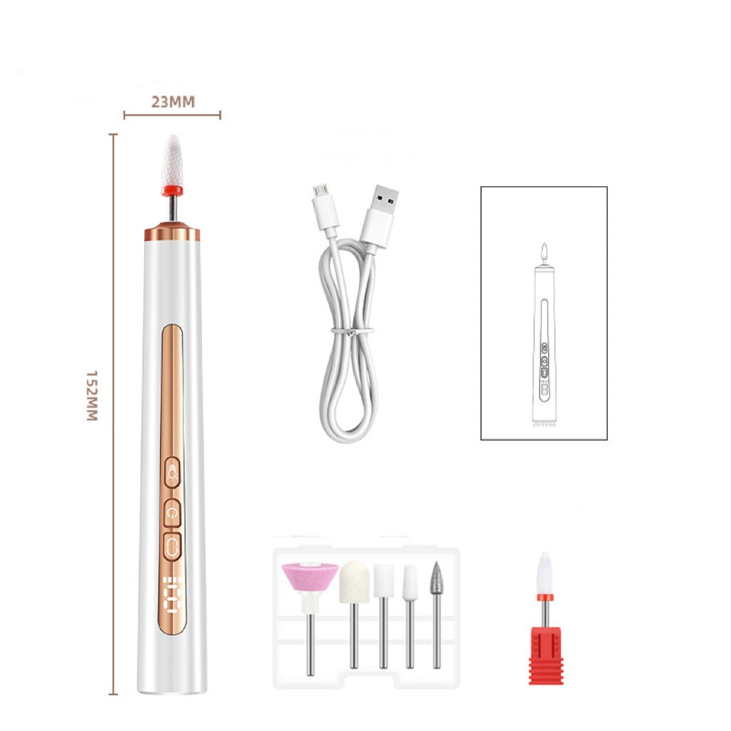Pro-Grade Nail Drill Kit – 30K RPM Electric File with Diamond Bits