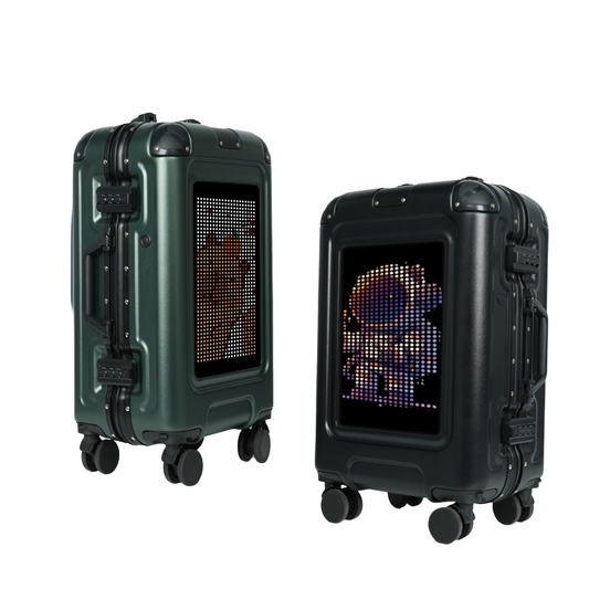 LED Smart Suitcase - Pixel Display & 360° Silent Wheels