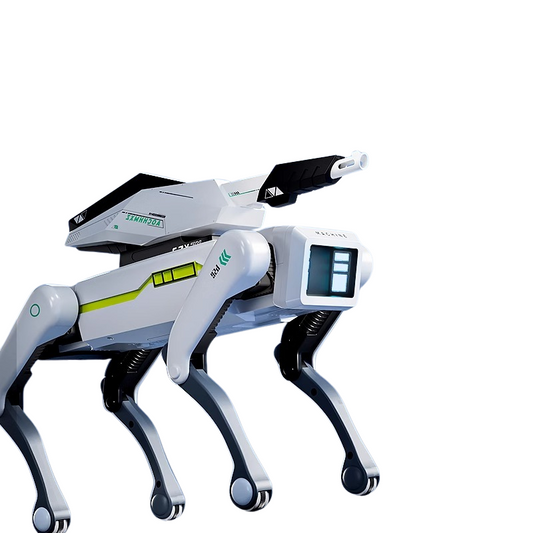 AI Robotic Dog - Interactive Pet with Water Bullet Launcher & Bluetooth Programming