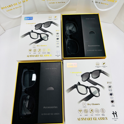 Smart Video Glasses with 1080P Camera & 3-in-1 Interchangeable Lenses