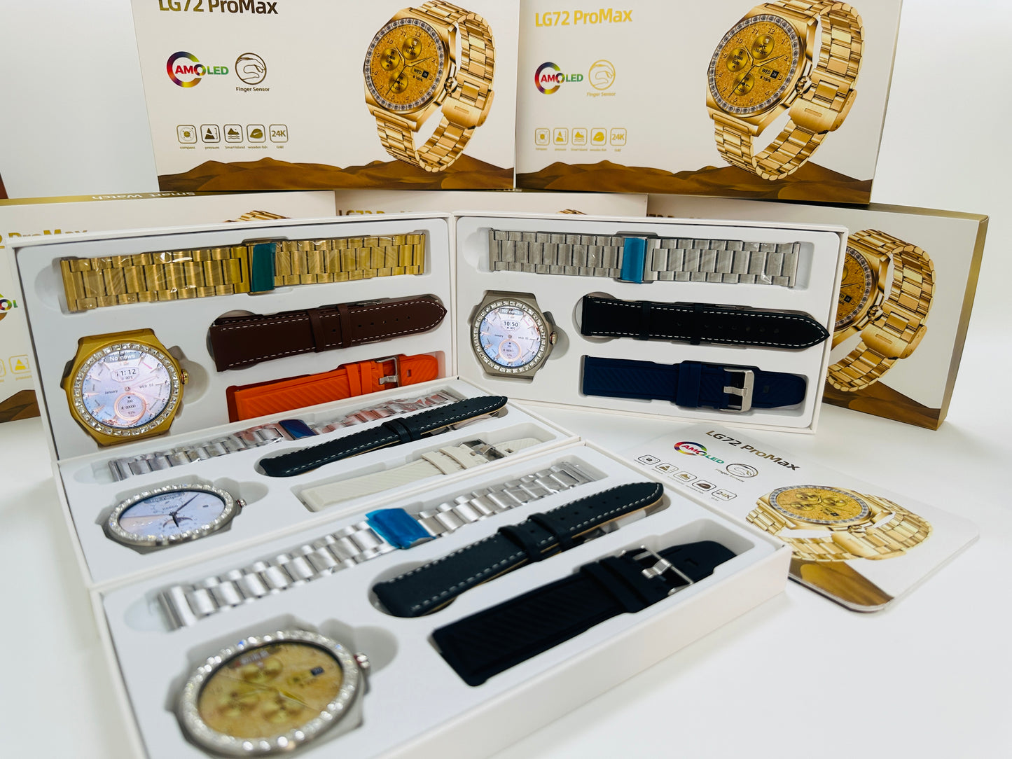 LG72 Pro Max Smartwatch - 500+ Custom Dials & AMOLED Display