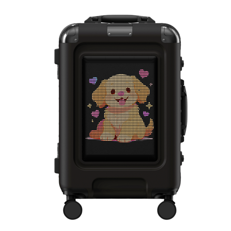 LED Smart Suitcase - Pixel Display & 360° Silent Wheels
