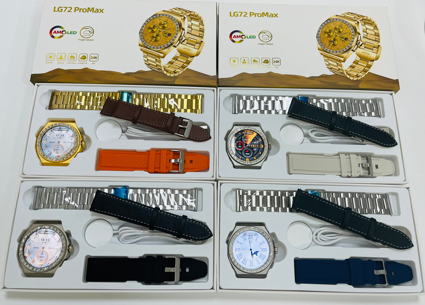 LG72 Pro Max Smartwatch - 500+ Custom Dials & AMOLED Display