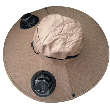 SolarBreeze Hat - Dual Fan Cooling Sun Hat with UV Protection