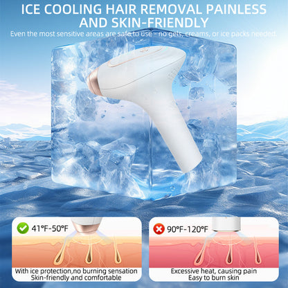 Painless IPL Hair Remover – Ice Cooling System with Replaceable Heads